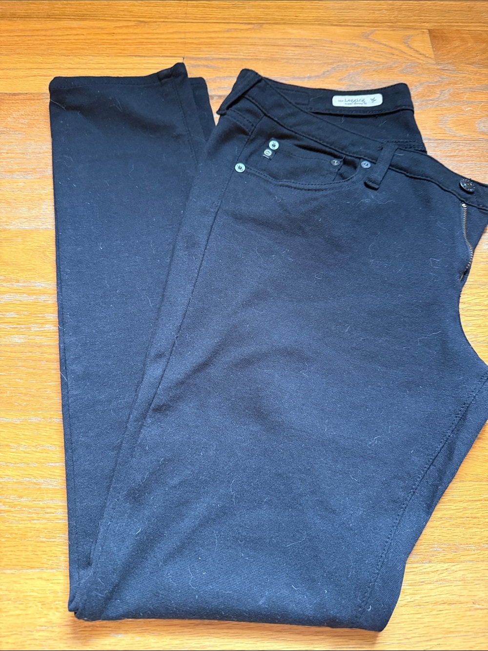 AG Adriano Goldschmied Black Skinny Cotton Pants